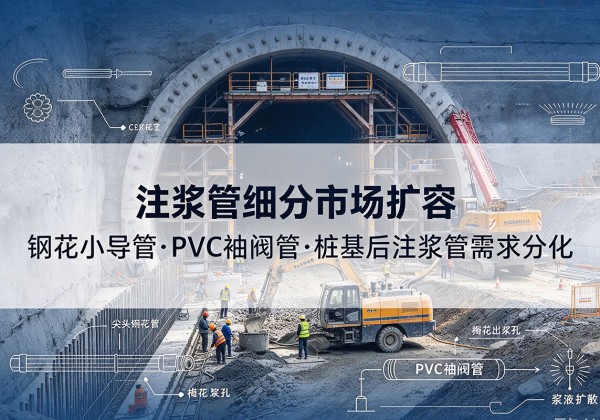 内丘注浆管细分市场扩容，隧道钢花小导管、PVC 袖阀管、桩基后注浆管需求分化